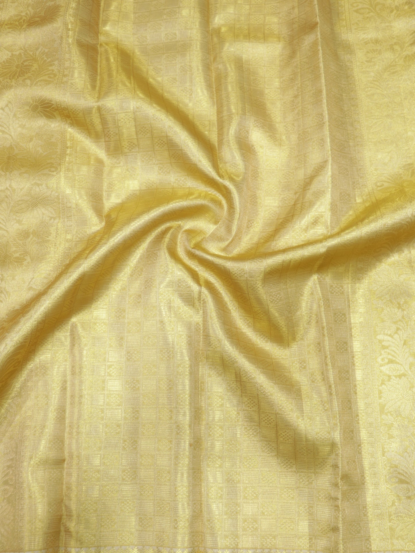 Kanchipuram Pure Silk Saree Antique Gold with Rich Zari | Bridal Traditional Wedding Saree
