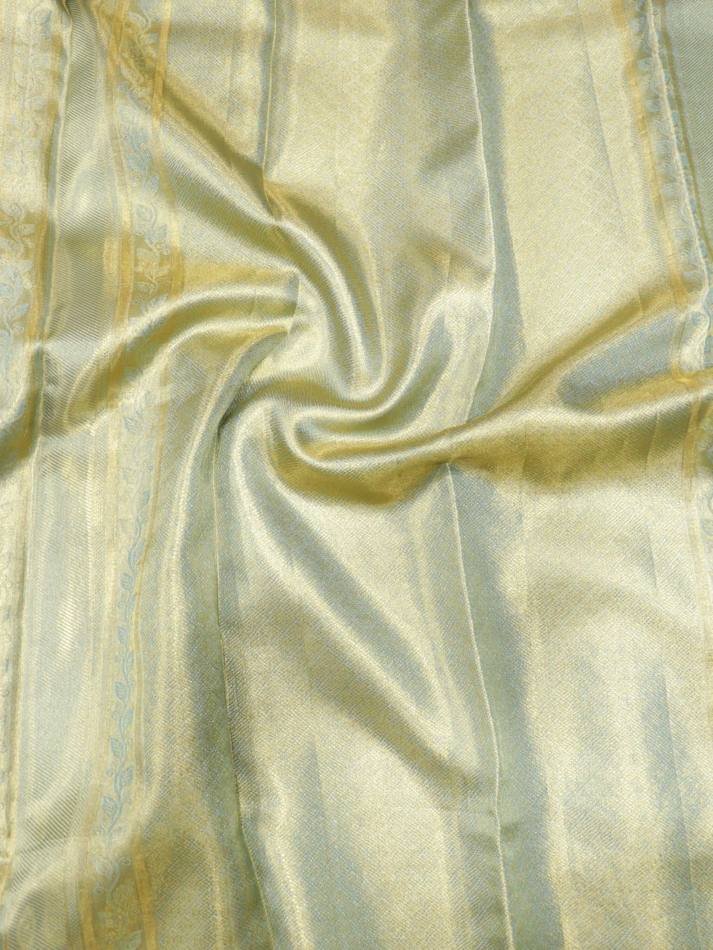 Kanchipuram Pure Silk Saree Aqua Blue with Sky Blue Korvai Border | Elegant Bridal Traditional Saree