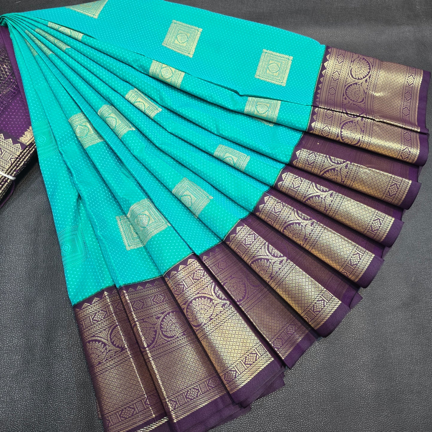 Luxury Look, Powerful Presence – Peacock Blue Zari Saree