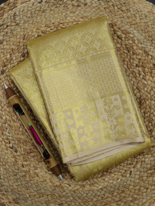 Kanchipuram Pure Silk Saree Antique Gold with Rich Zari | Bridal Traditional Wedding Saree