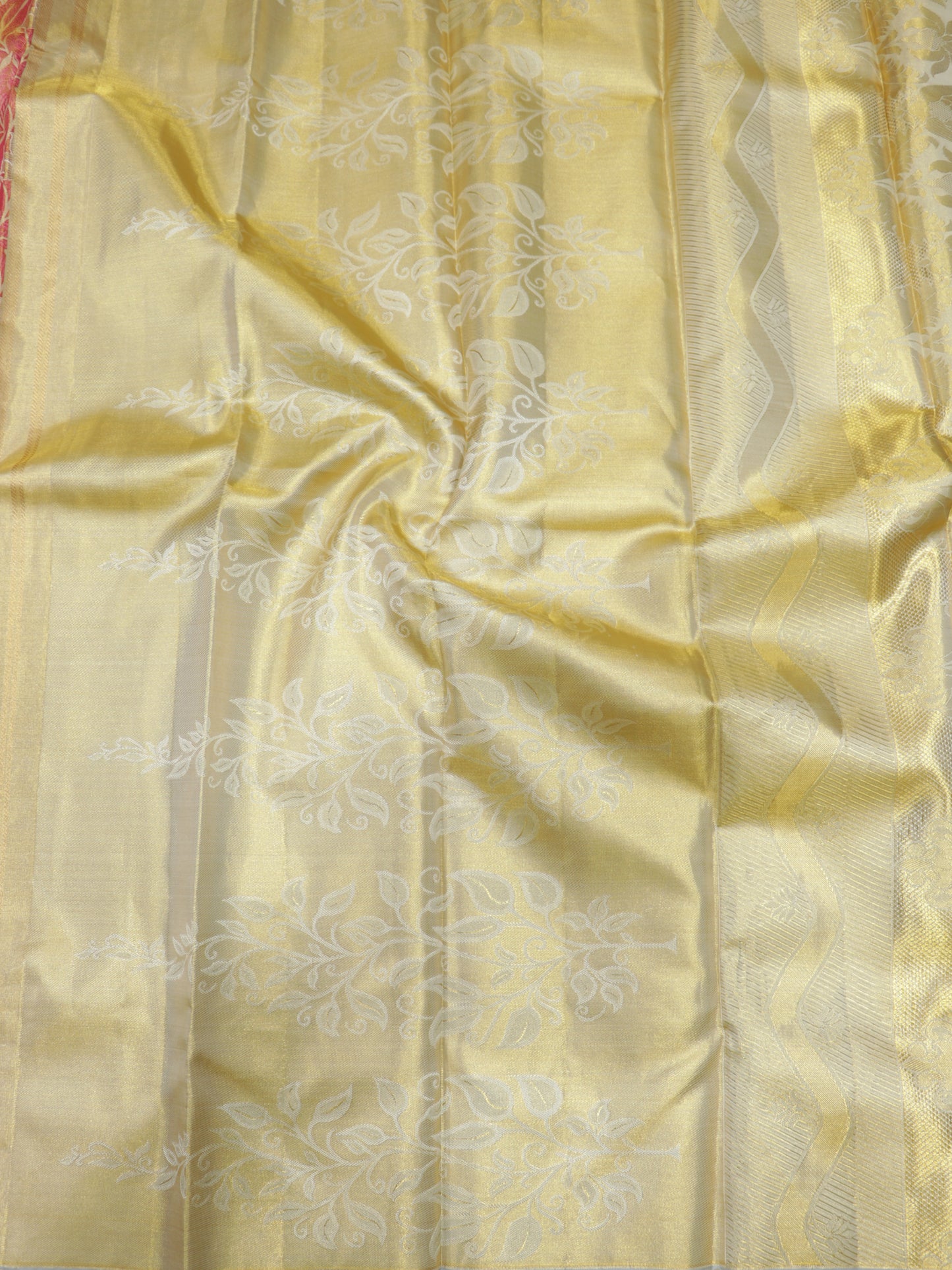 Kanchipuram Pure Silk Saree Coral Pink with Gold Zari | Elegant Bridal Traditional Saree