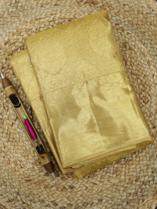 Kanchipuram Pure Silk Saree Antique Gold with Rich Zari | Bridal Wedding Traditional Saree