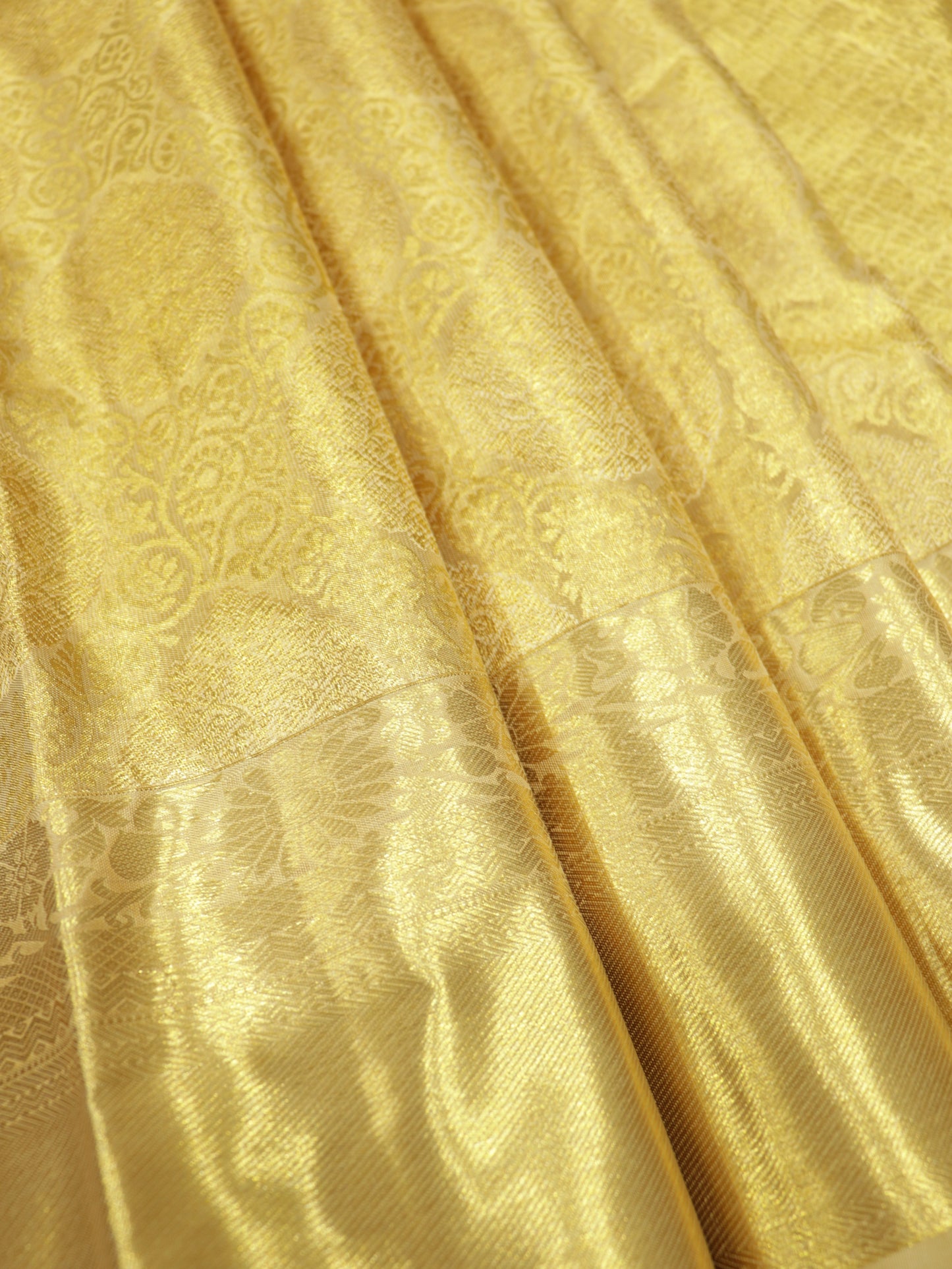 Kanchipuram Pure Silk Saree Antique Gold with Rich Zari | Bridal Wedding Traditional Saree