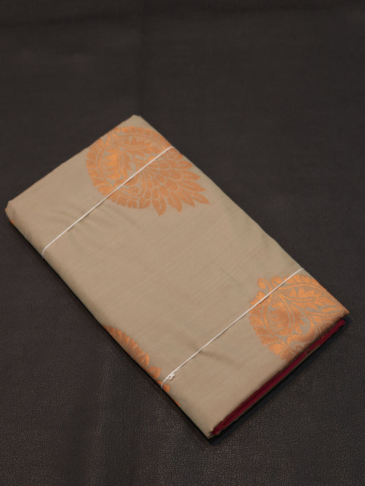Royal Sandal Beige & Hot Pink Semi Soft Silk Saree with Rich Paisley Zari Woven Pallu