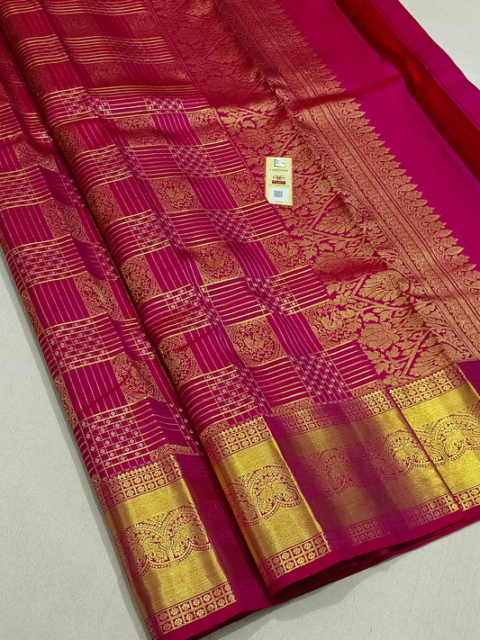 Traditional Pink Kanchipuram Silk Saree
