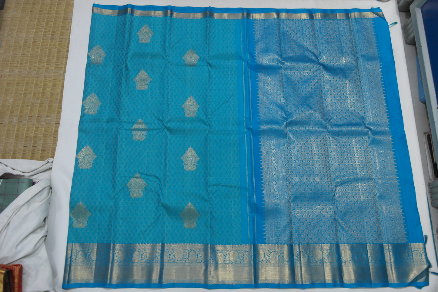 Blue Wedding Kanchipuram Silk Saree